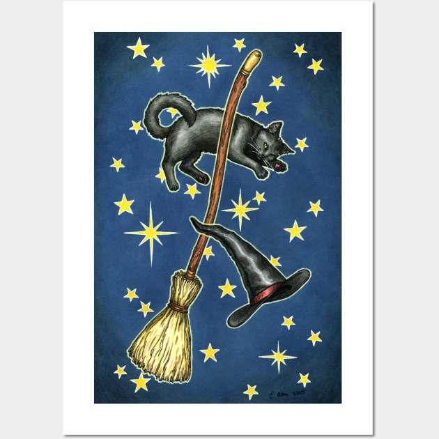 Everyday Witch Tarot - Witchy Cat Card Back Wall Art by Elisabeth Alba